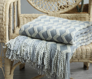 Bohemian Nordic Knitted Decorative Sofa Bed Throw Bedspread