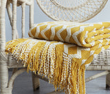 Bohemian Nordic Knitted Decorative Sofa Bed Throw Bedspread