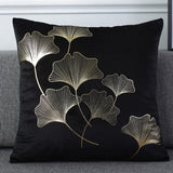 Gold Foil Printed Velvet Throw Pillow Cushion Cover