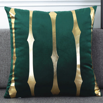 Gold Foil Printed Velvet Throw Pillow Cushion Cover