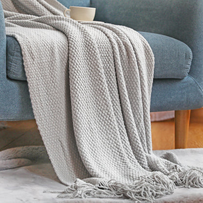 Knitted Acrylic Bohemian Bed Sofa Throw Blanket