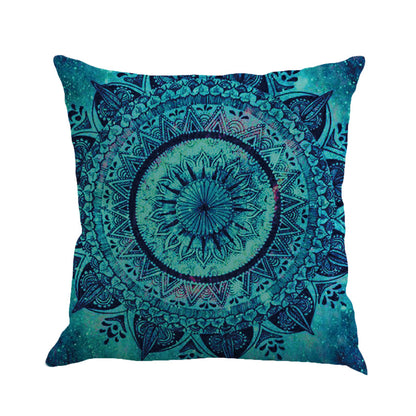 Mandala Bohemian Geometric Pattern Linen Cushion Pillowcase Home Decor