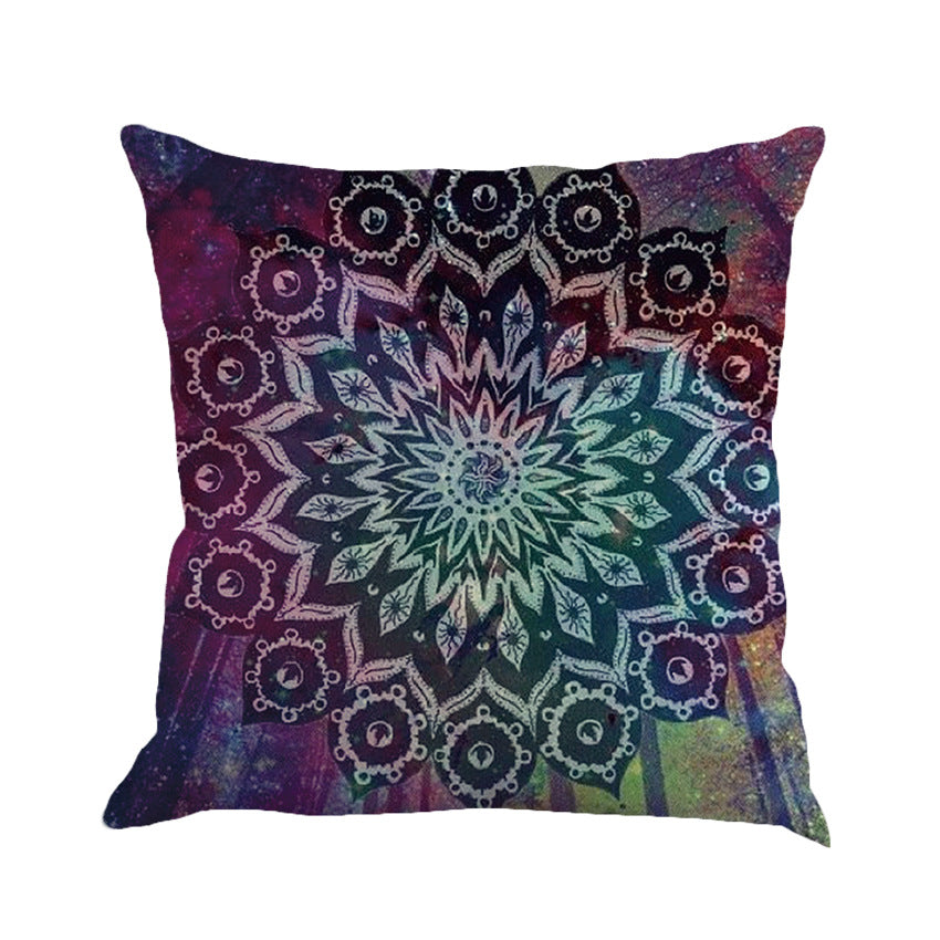 Mandala Bohemian Geometric Pattern Linen Cushion Pillowcase Home Decor - Adore India   