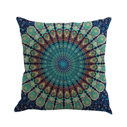 Mandala Bohemian Geometric Pattern Linen Cushion Pillowcase Home Decor - Adore India   