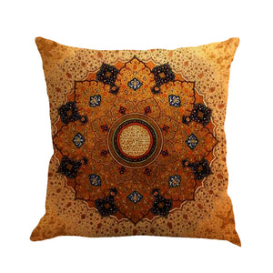 Mandala Bohemian Geometric Pattern Linen Cushion Pillowcase Home Decor