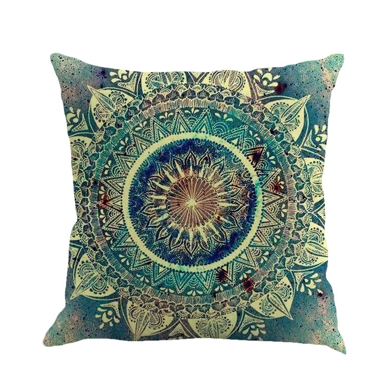 Mandala Bohemian Geometric Pattern Linen Cushion Pillowcase Home Decor - Adore India   