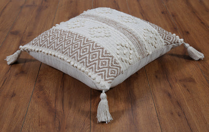 Boho Cushion Cover with Diamond Pattern and Textured Dots Ellie