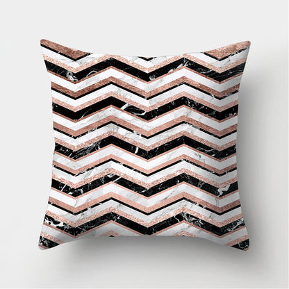 Abstract Leather Velvet Pillowcase Sofa Cushion Cover