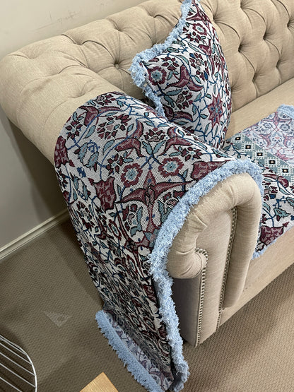 Heritage Garden Cotton Reversible Tapestry Picnic Throw - Adore India   