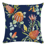 Tropical Flower Bird Printed Super Soft Pillowcase Cushion Cover