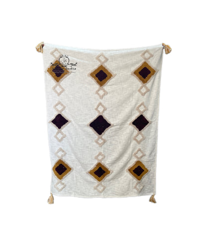 Bohemian Diamond Cotton Bedding Throw Blanket-2 - Adore India   