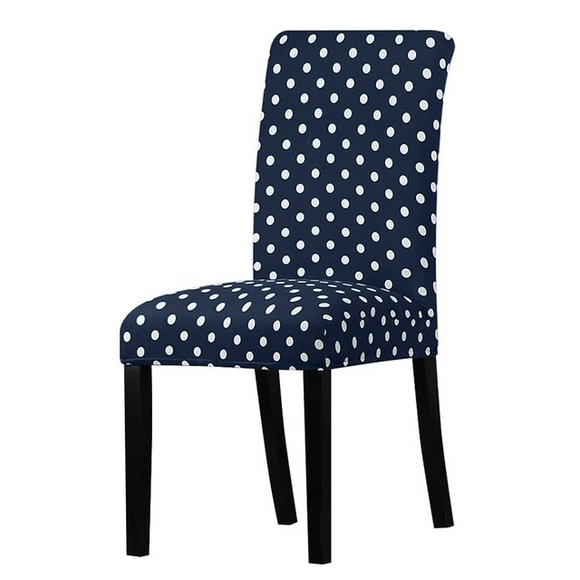 Blue Polka Dot Dinning Chair Cover