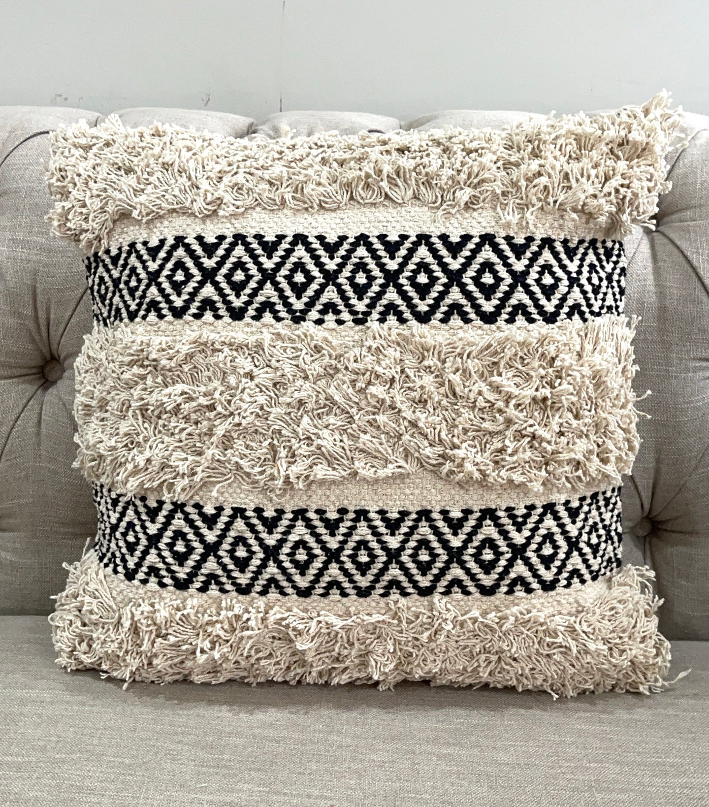 Boho Cotton Tufted Handmade Cushion Covers- 45cm