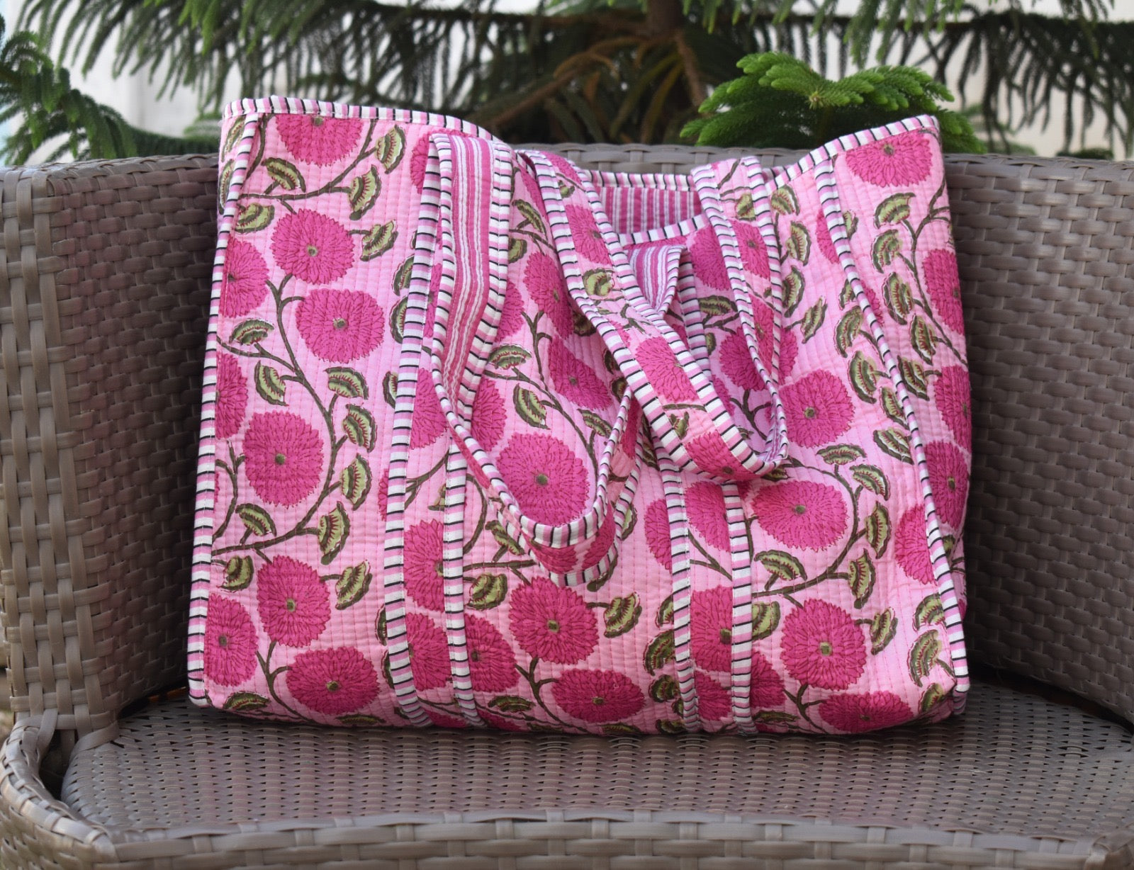 Handmade Quilted Bohemian Tote Bags - Adore India   