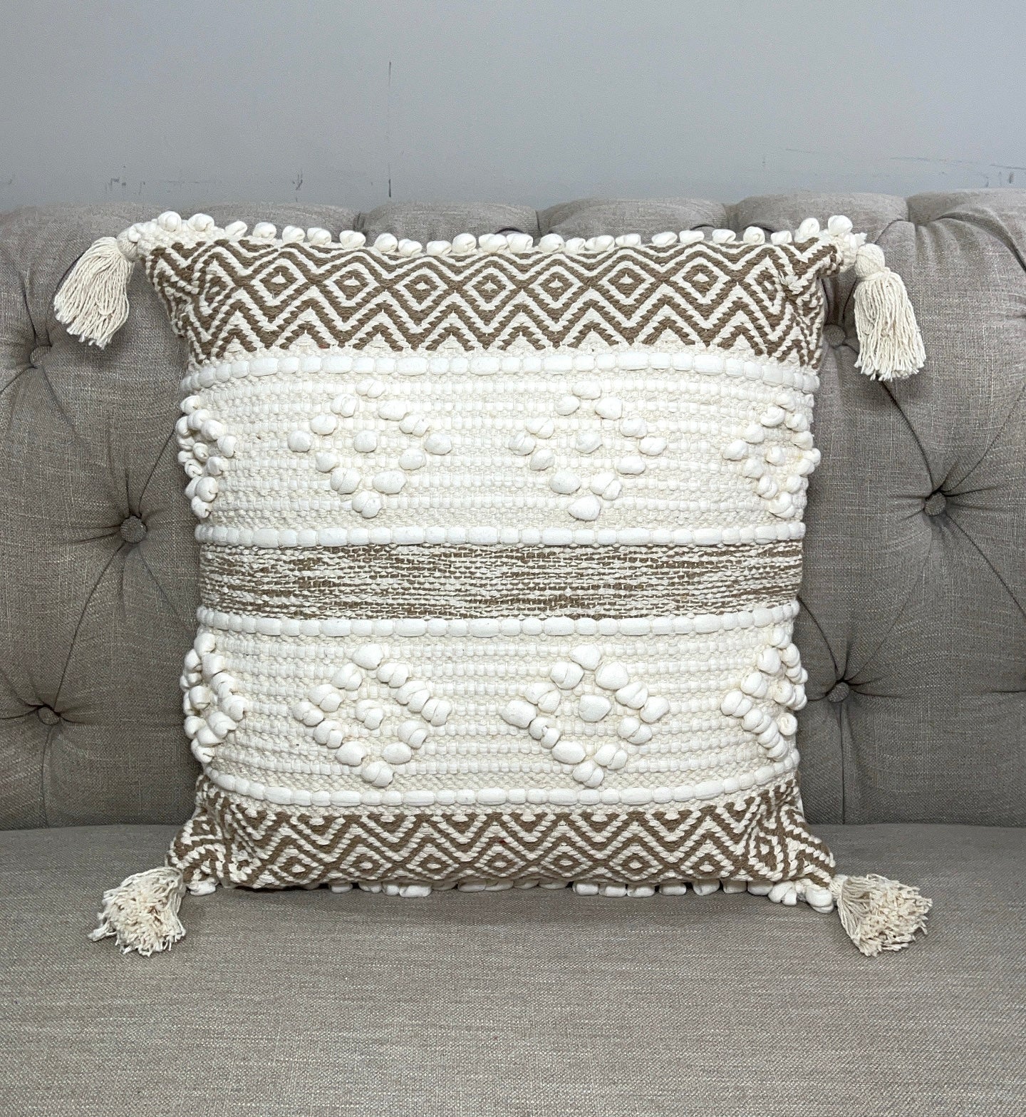 Boho Cotton Tufted Handmade Cushion Covers- 45cm