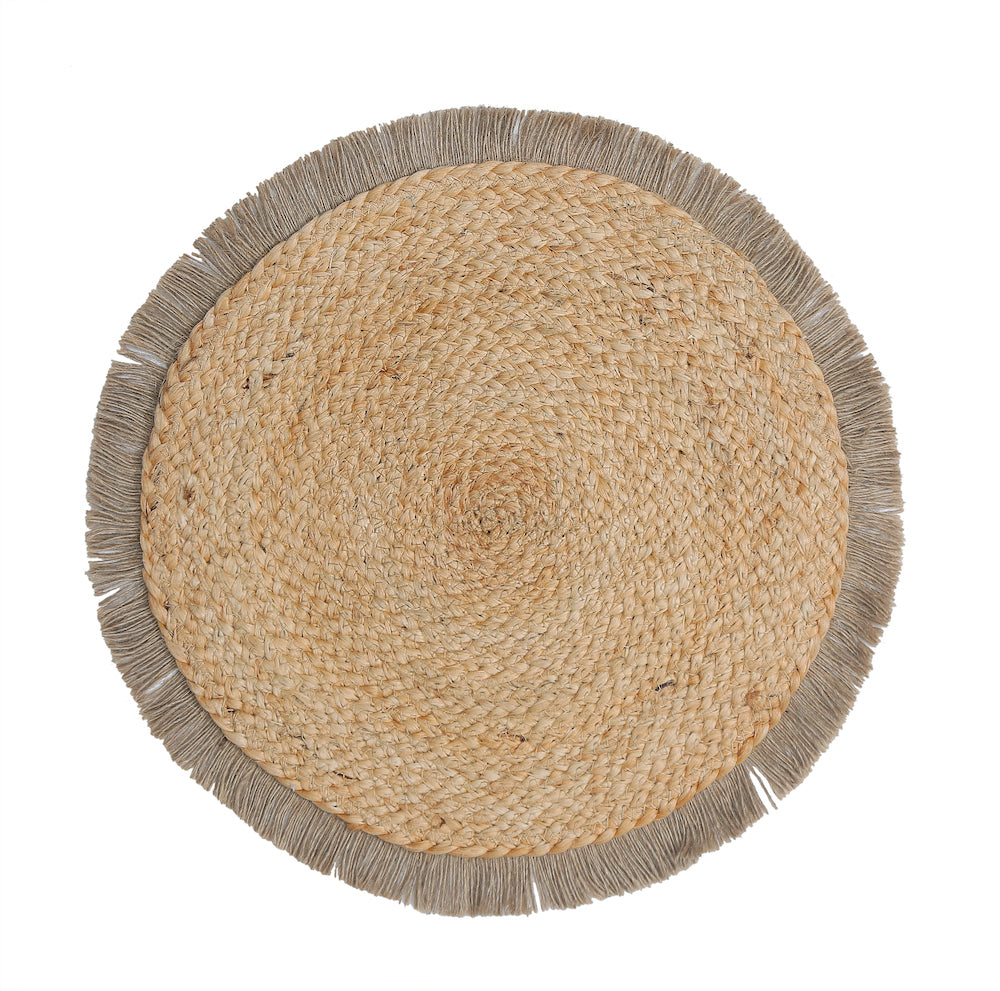 Liana Handcrafted Natural Jute Placemats - Elegant Dinner Table Style