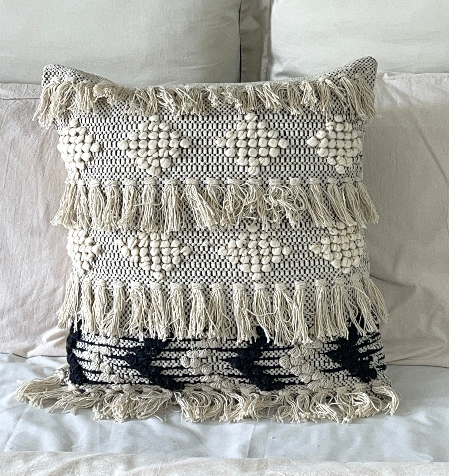 Boho Cotton Tufted Handmade Cushion Covers- 45cm