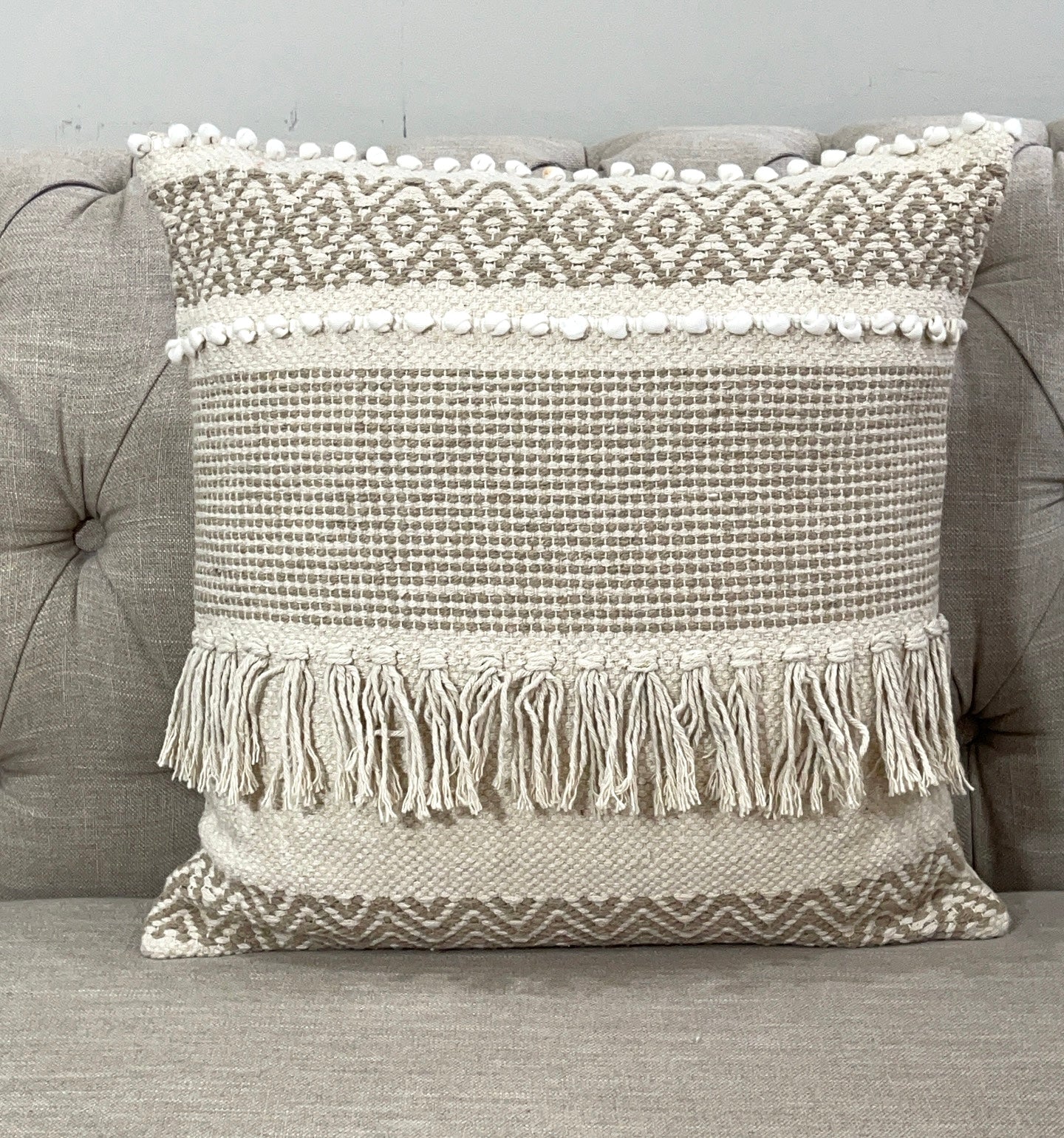 Boho Cotton Tufted Handmade Cushion Covers- 45cm