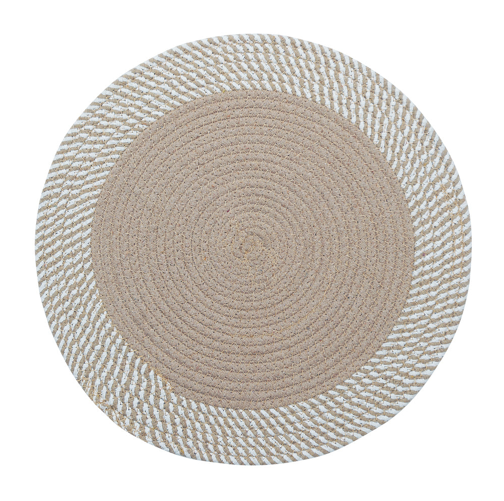 Freya Round Jute Placemats for Table - Eco-Friendly Kitchen Accessories
