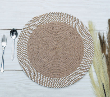 Freya Round Jute Placemats for Table - Eco-Friendly Kitchen Accessories