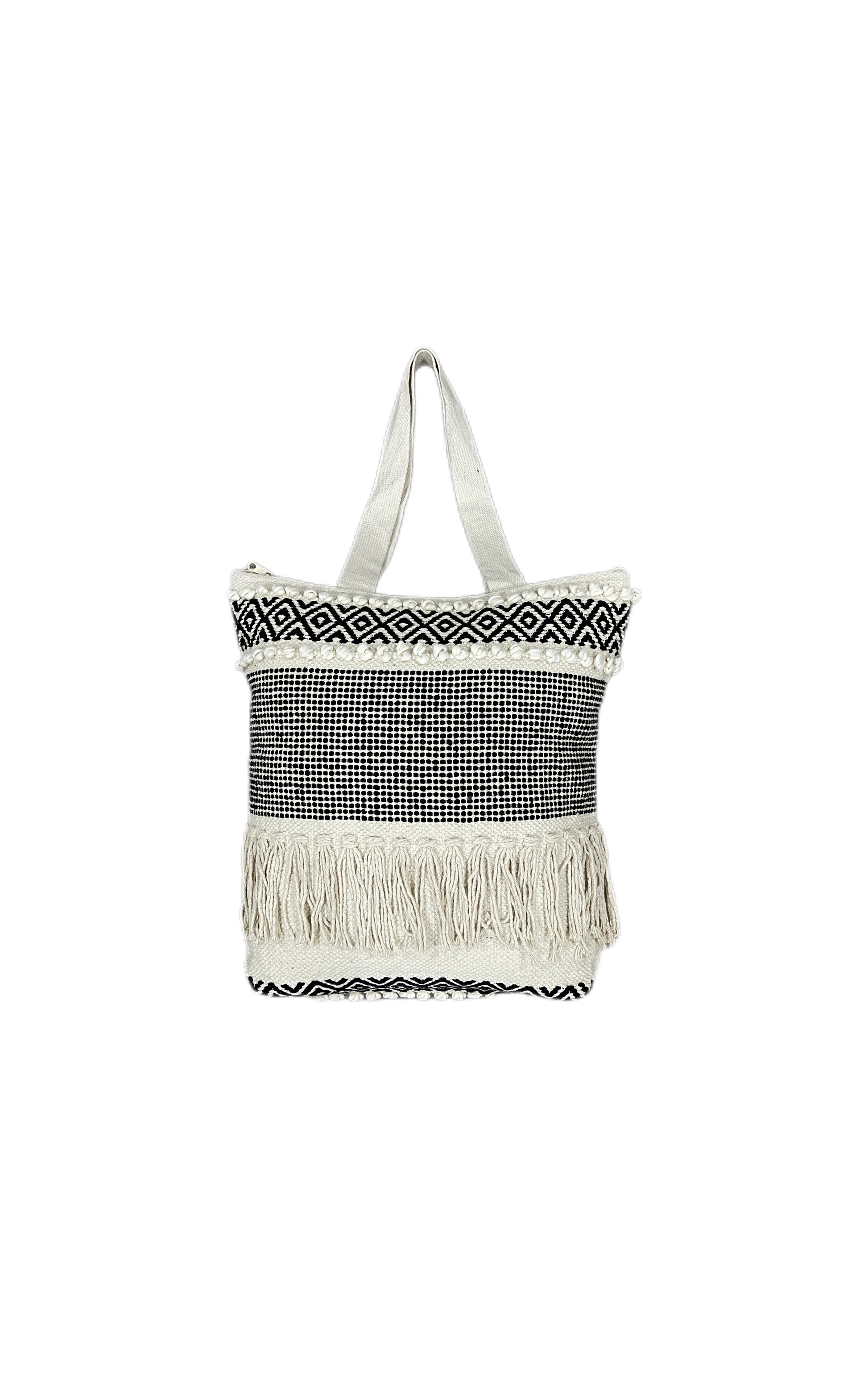 Cotton Boho Handmade Tufted Tote Bag - Adore India   