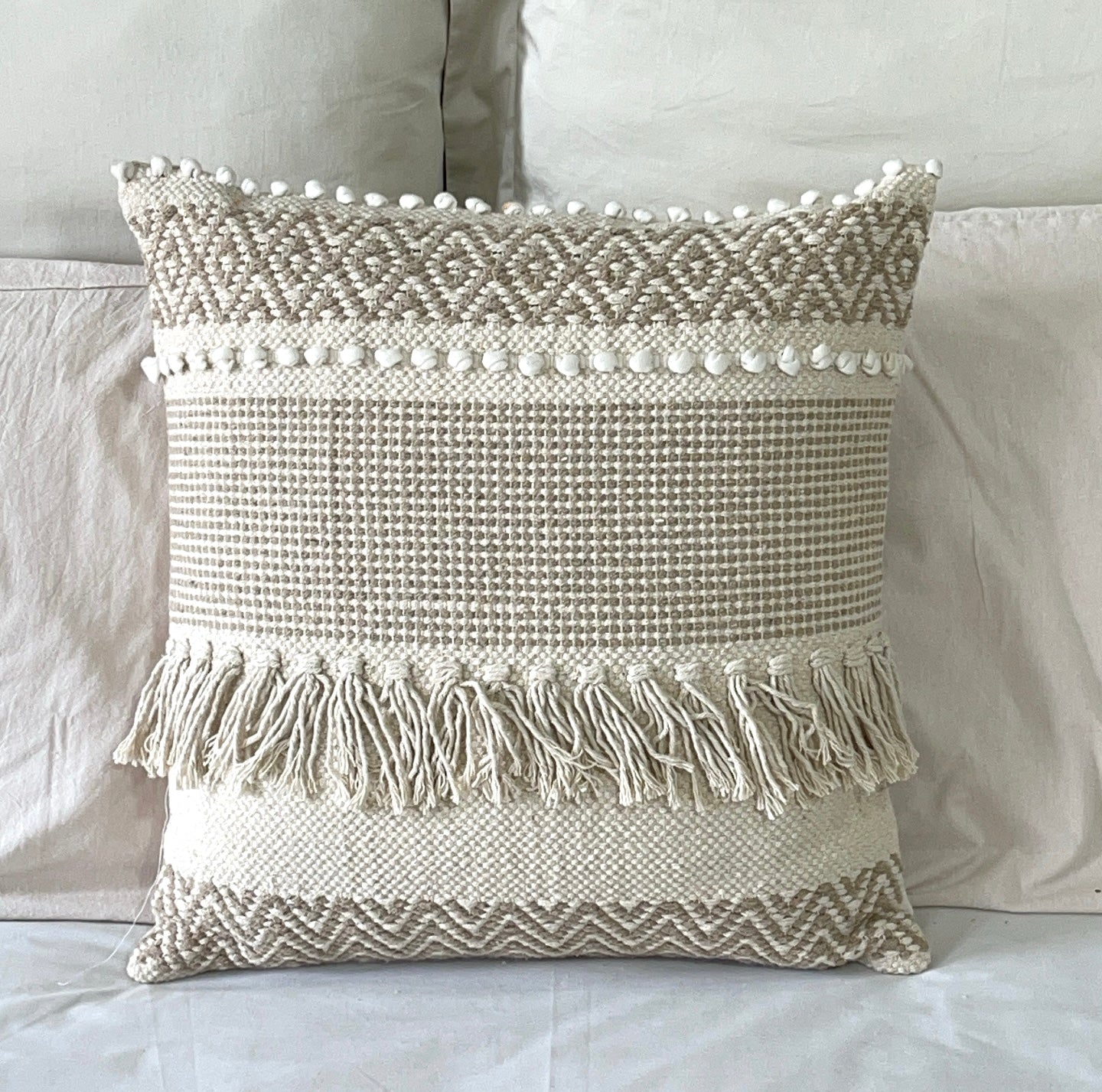 Boho Cotton Tufted Handmade Cushion Covers- 45cm