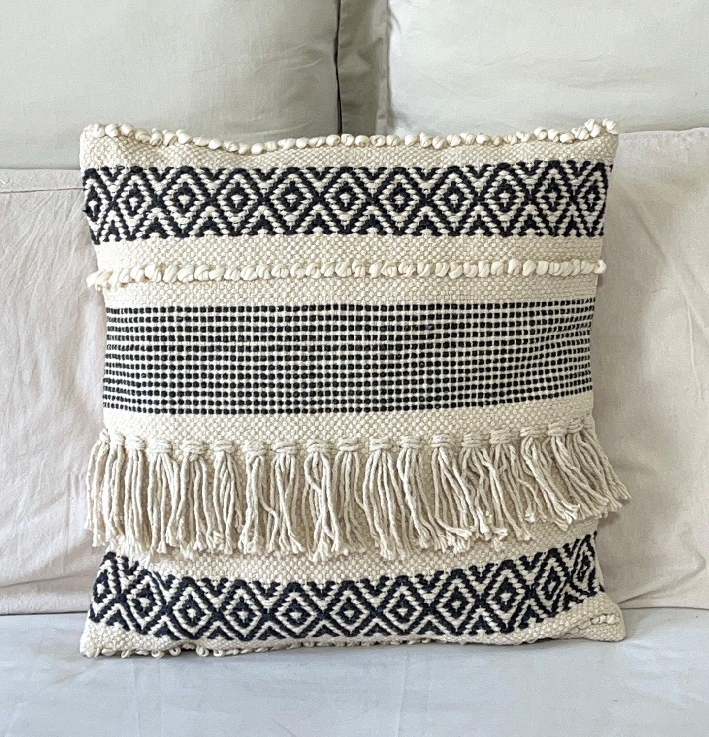 Boho Cotton Tufted Handmade Cushion Covers- 45cm