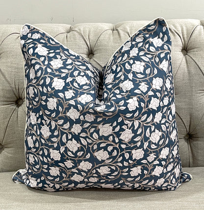 Luxurious Vintage Teal Floral 3 Pieces Cushion Lumbar Pillow Set