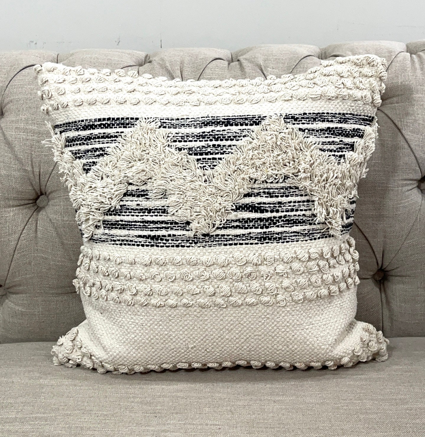 Boho Cotton Tufted Handmade Cushion Covers- 45cm