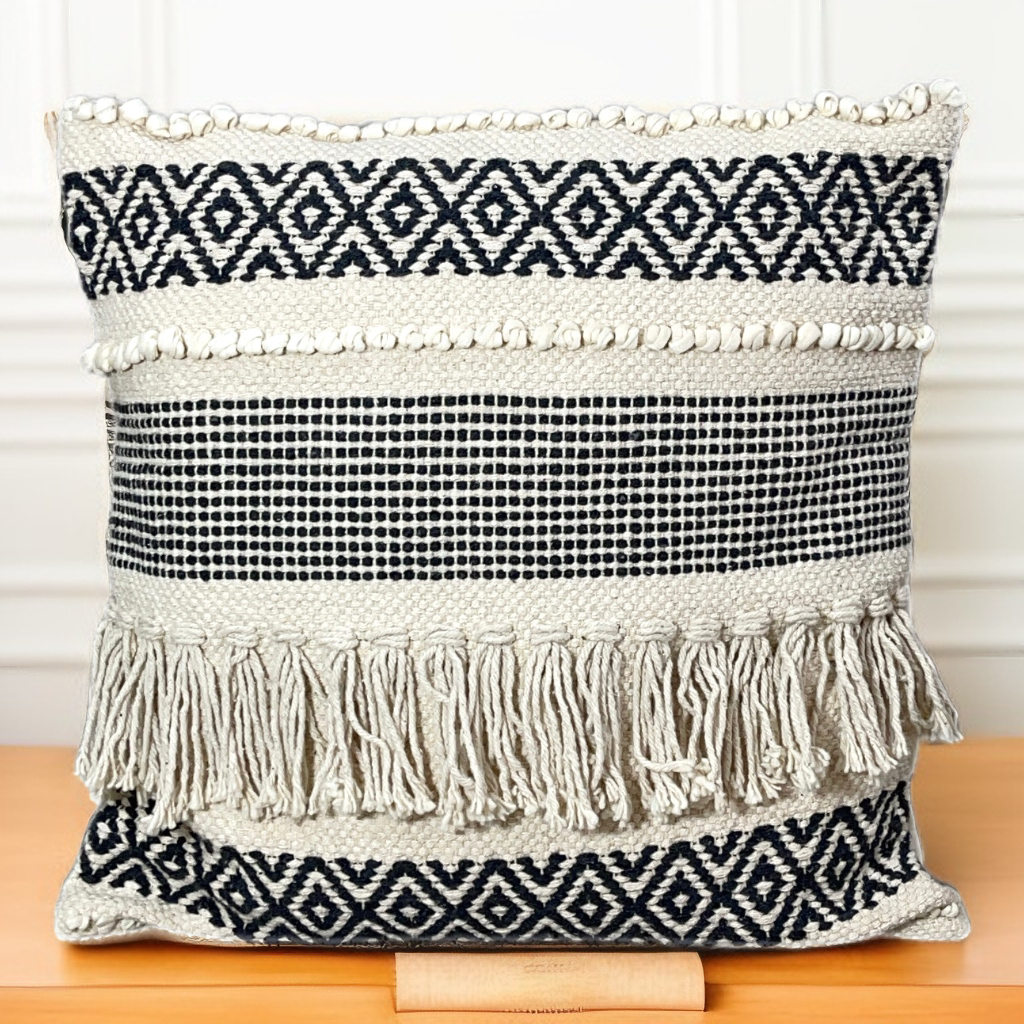 Boho Cotton Tufted Handmade Cushion Covers- 45cm