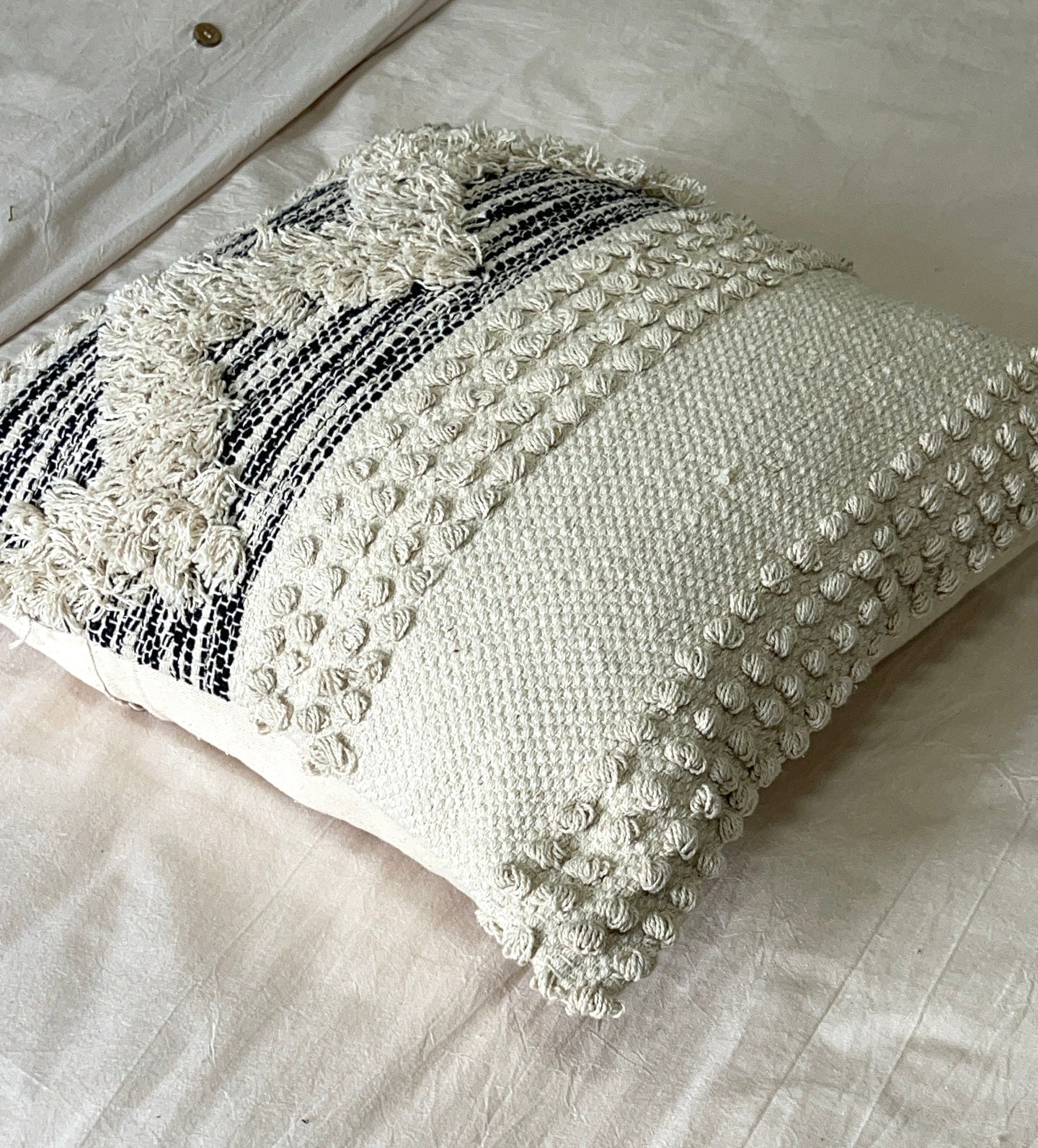 Boho Cotton Tufted Handmade Cushion Covers- 45cm