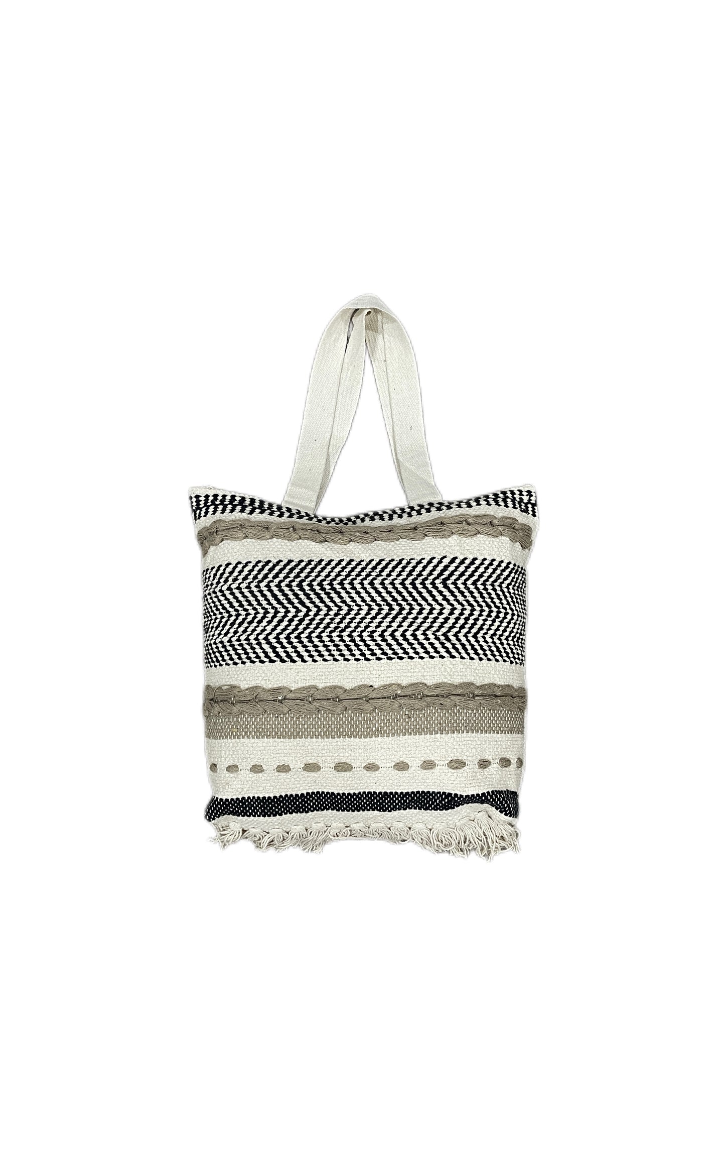 Cotton Boho Handmade Tufted Tote Bag - Adore India   