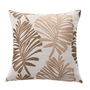 Leaf Linen Printed Home Decoration Cushion Cover