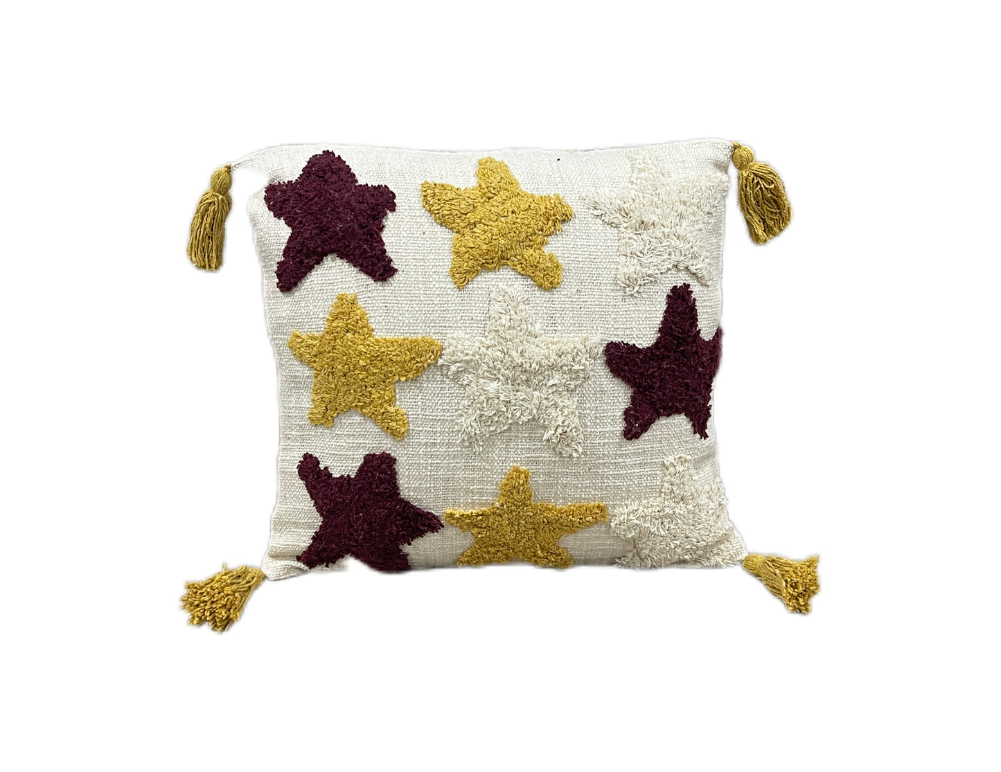 Beautiful Boho Cotton Tufted Cushion Cover - 40cm - Adore India   