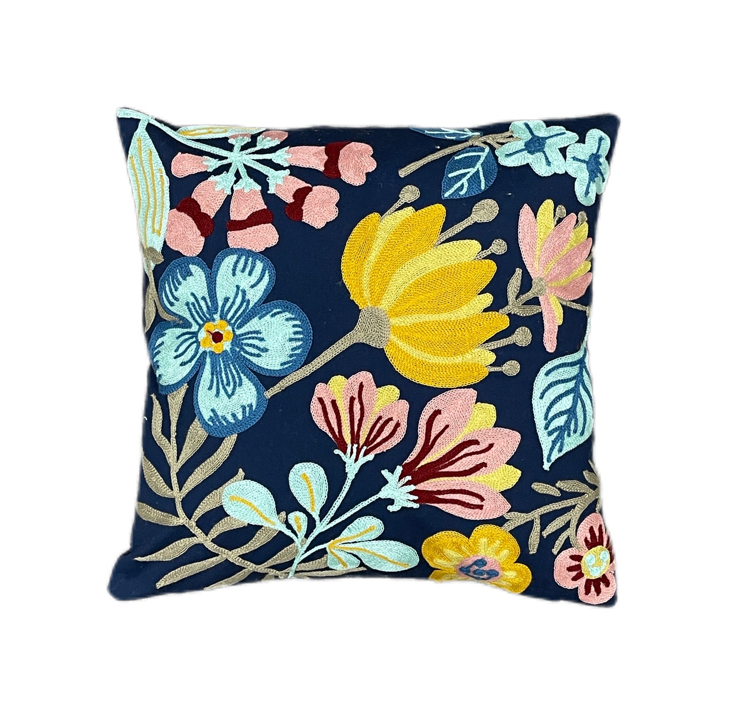 Geometrical Floral Boho Cotton Tufted Cushion Cover - Adore India   