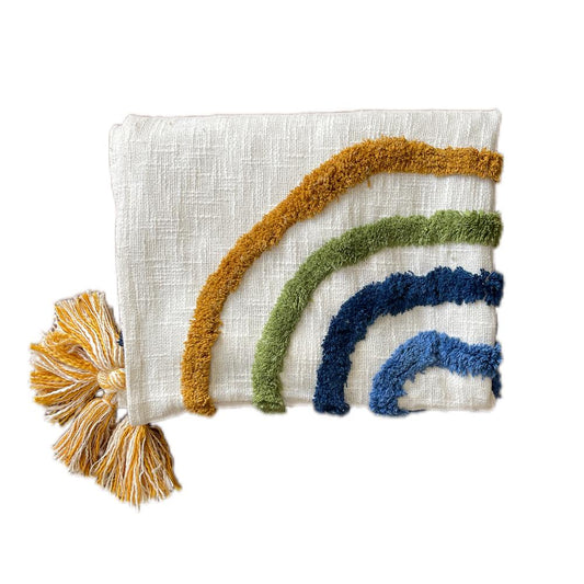 Bohemian Rainbow Cotton Bedding Throw Blanket - Adore India   