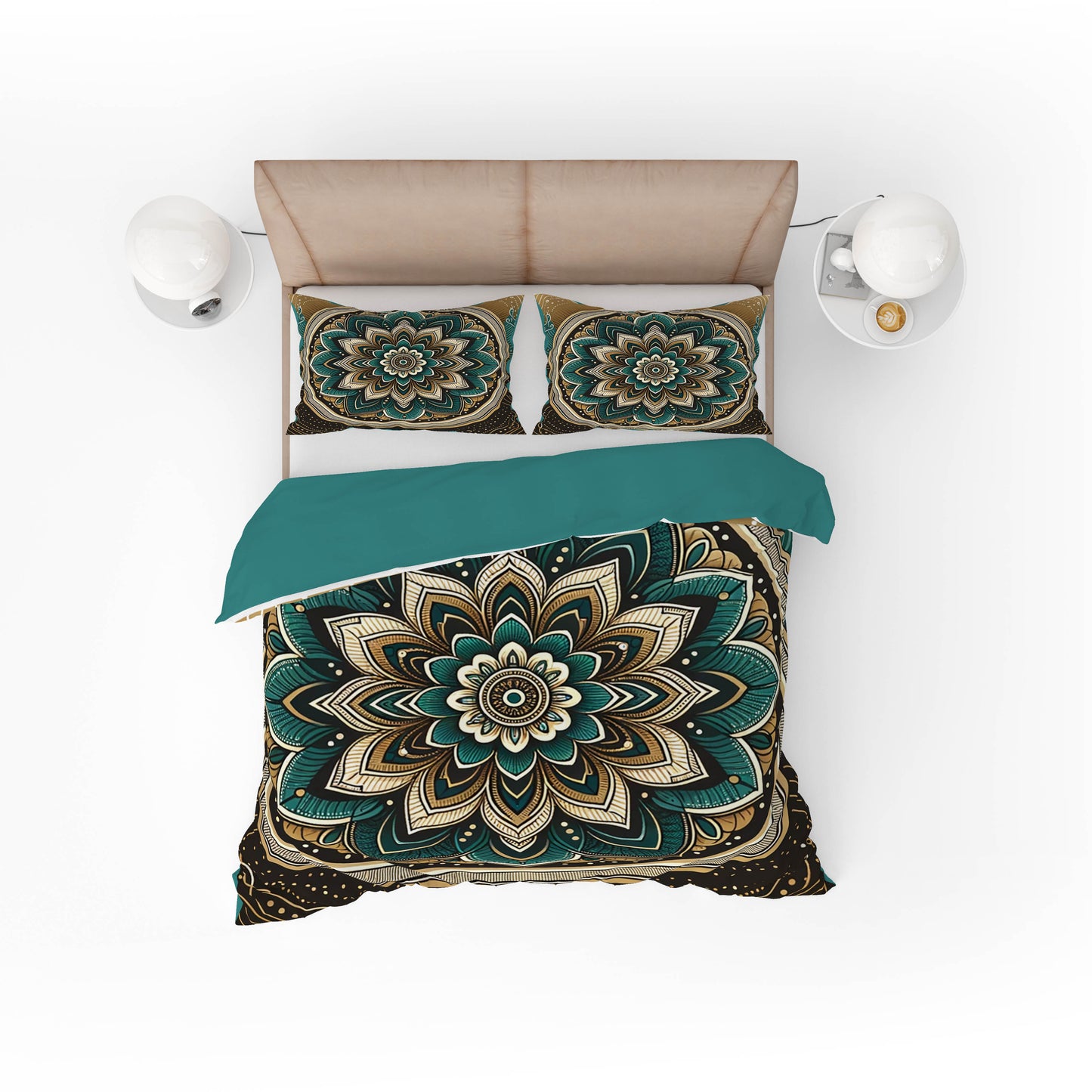 Multicolour Bohemian Indian Mandala Quilt Cover Set - Adore India   