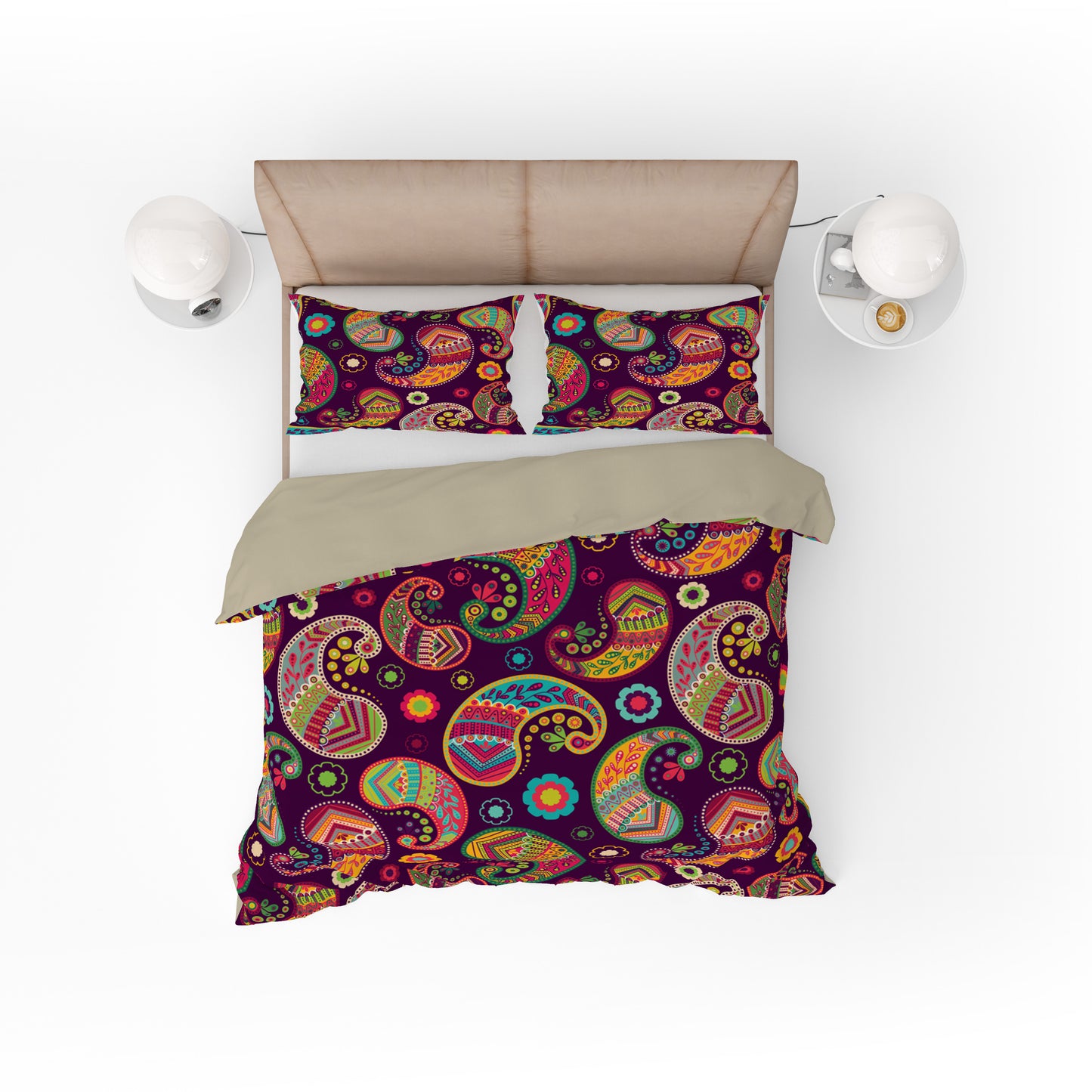 Paisley Indian Bohemian Mandala Quilt Cover Set - Adore India   