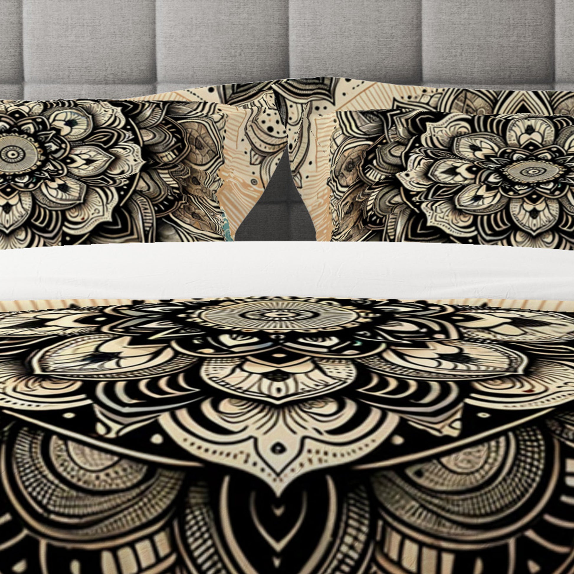 Bohemian Brilliant Touch Indian Mandala Reversible Quilt Cover Duvet Cover Set - Adore India   