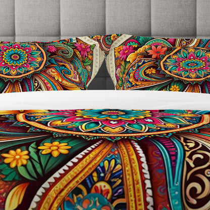 Bohemian WonderLand Indian Mandala Reversible Quilt Cover Duvet Cover Set - Adore India   