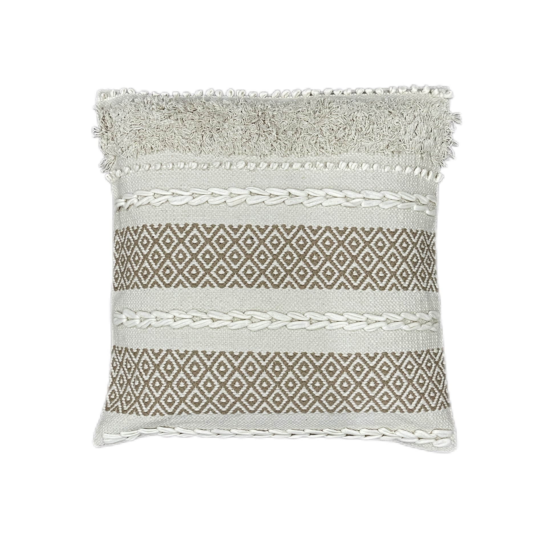 Boho Cotton Tufted Euro Size Cushion Covers - Adore India   