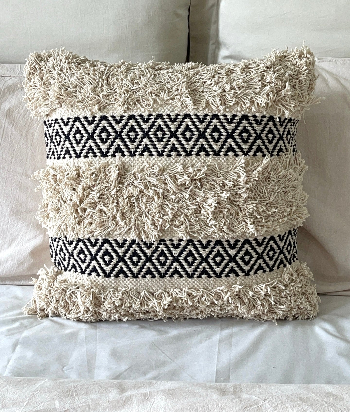 Boho Cotton Tufted Handmade Cushion Covers- 45cm