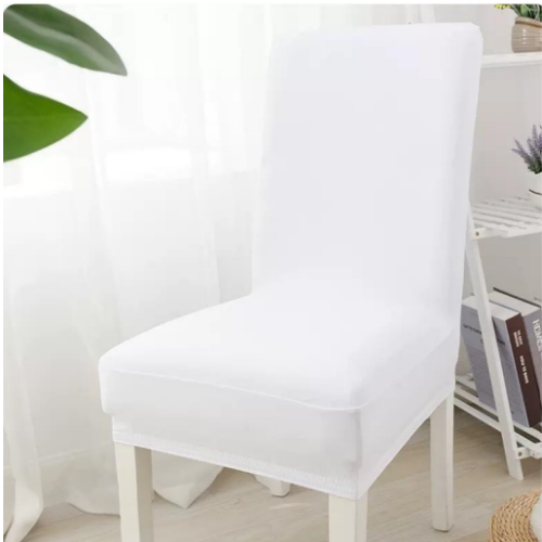 White Stretchable Chair Protector Cover