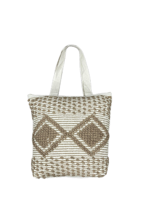 Cotton Boho Handmade Tufted Tote Bag - Adore India   