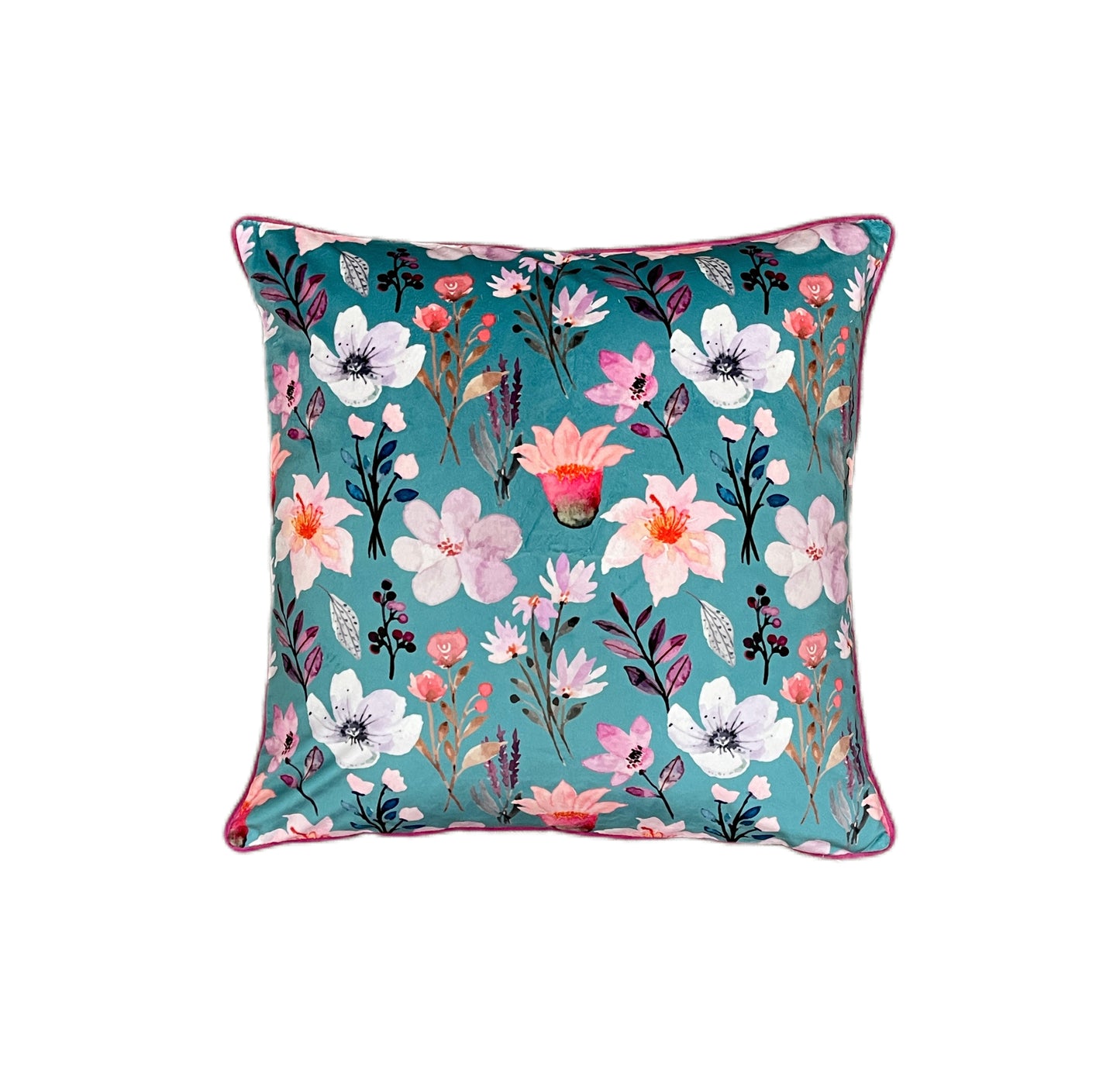 Beautiful Floral Geometrical Velvet Throw Cushion Set - Adore India   