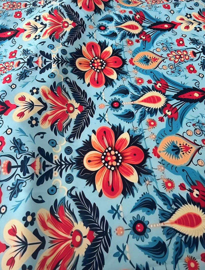 Vintage Red Daisy Floral Reversible Quilt Cover Set