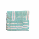 Indian Handmade Cotton Reversible Vintage Kantha Quilt Bedspread Throw- Anita