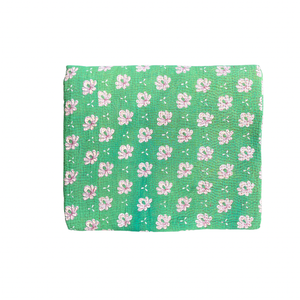 Indian Handmade Cotton Reversible Vintage Kantha Quilt Bedspread Throw- Kamla