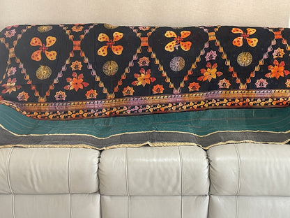 Indian Handmade Cotton Vintage Kantha Quilt Bedspread Throw- Rupa