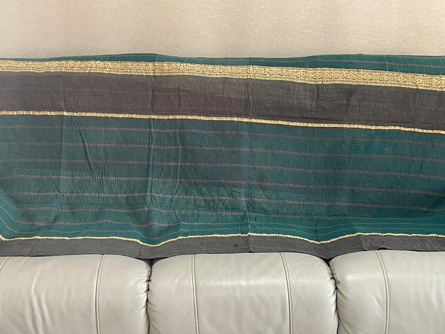 Indian Handmade Cotton Vintage Kantha Quilt Bedspread Throw- Rupa